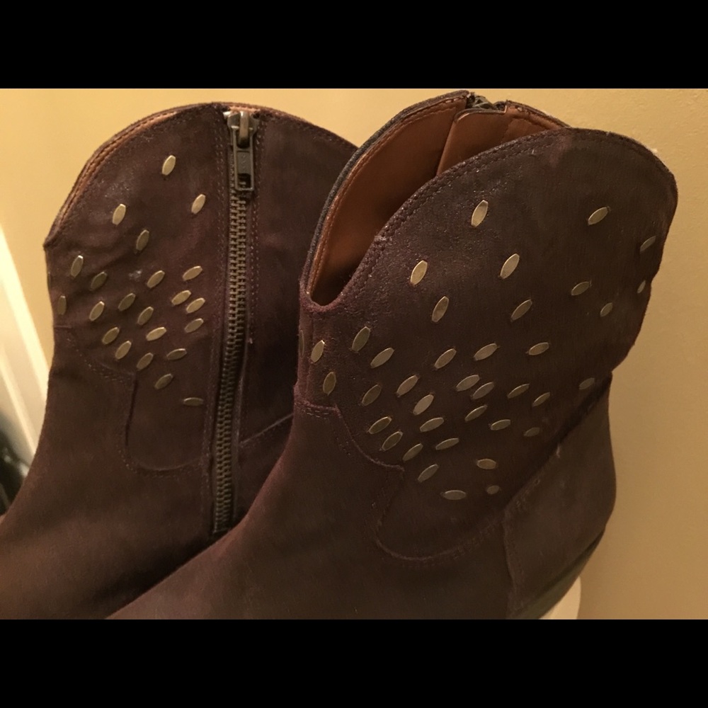 Nine West Leather Booties with metal detailing